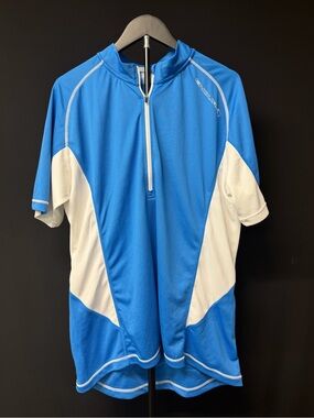 Endura Blue and White Men’s Cycling Jersey 1/4 Zip NWT - Size XL